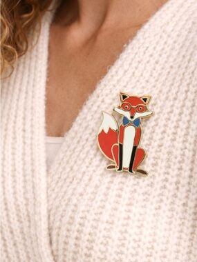 Red Fox Enamel Pin Inc. Peter Pauper Press
Fox - Hard Enamel Pin